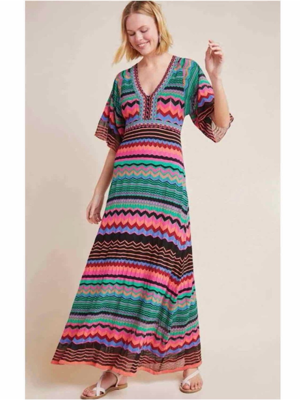 Anthropologie • NWOT Aldo Martins Contrera Knit Maxi Dress || Small